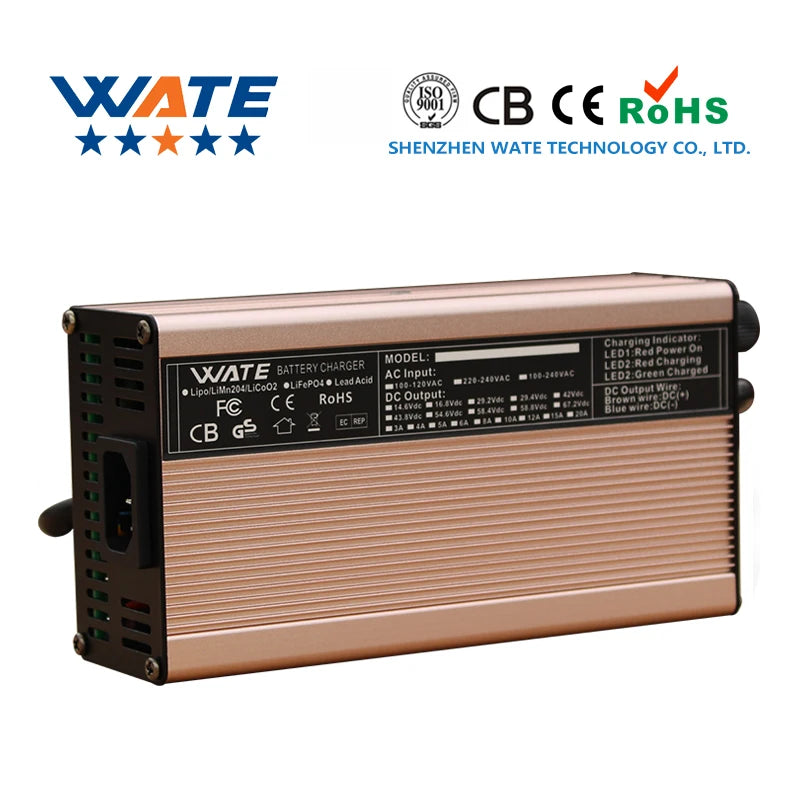 29.4V 20A Charger Smart Aluminum Case Is Suitable For 7S 24V Li-ion Lipo Battery Fast Charger