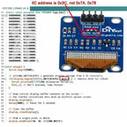 1/2/4/8 PCS 0.96" OLED Display 128x64 I2C SSD1306 Blue/Yellow LCD Display Module for Arduino Raspberry Pi ESP32 DIY Electronics