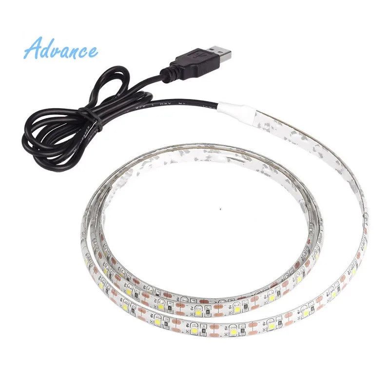 5M USB LED Strip Light 5V 3528 1 Meter 5 Meter Warm Cool White Pink Green Blue Red SMD Ribbon Ceiling Cabinet Light Waterproof
