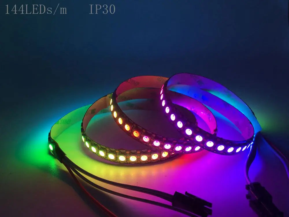 DC5V SK6812 RGBW(Similar WS2812B) 4 In 1 Led Strip 30/60/144 Leds/m Individual Addressable Led Light Black /White PCB IP30/65/67
