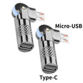 180 Degree Rotation Micro-usb to USB C Adapter Micro 5Pin Male to Type-C Female Data & Charging Connector for Android Phone