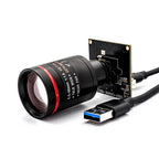 Global Shutter USB3.0 Camera 2.3MP 120FPS Plug And Play M12 Varifocal Lens 10X Zoom Video Camera for Machine Vision Live Stream