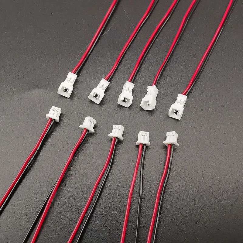 5Pairs Mini Micro JST 1.25 1.25mm Pitch 2 Pin Connector Male Plug and Female Socket with Wire Cable 28AWG 15CM