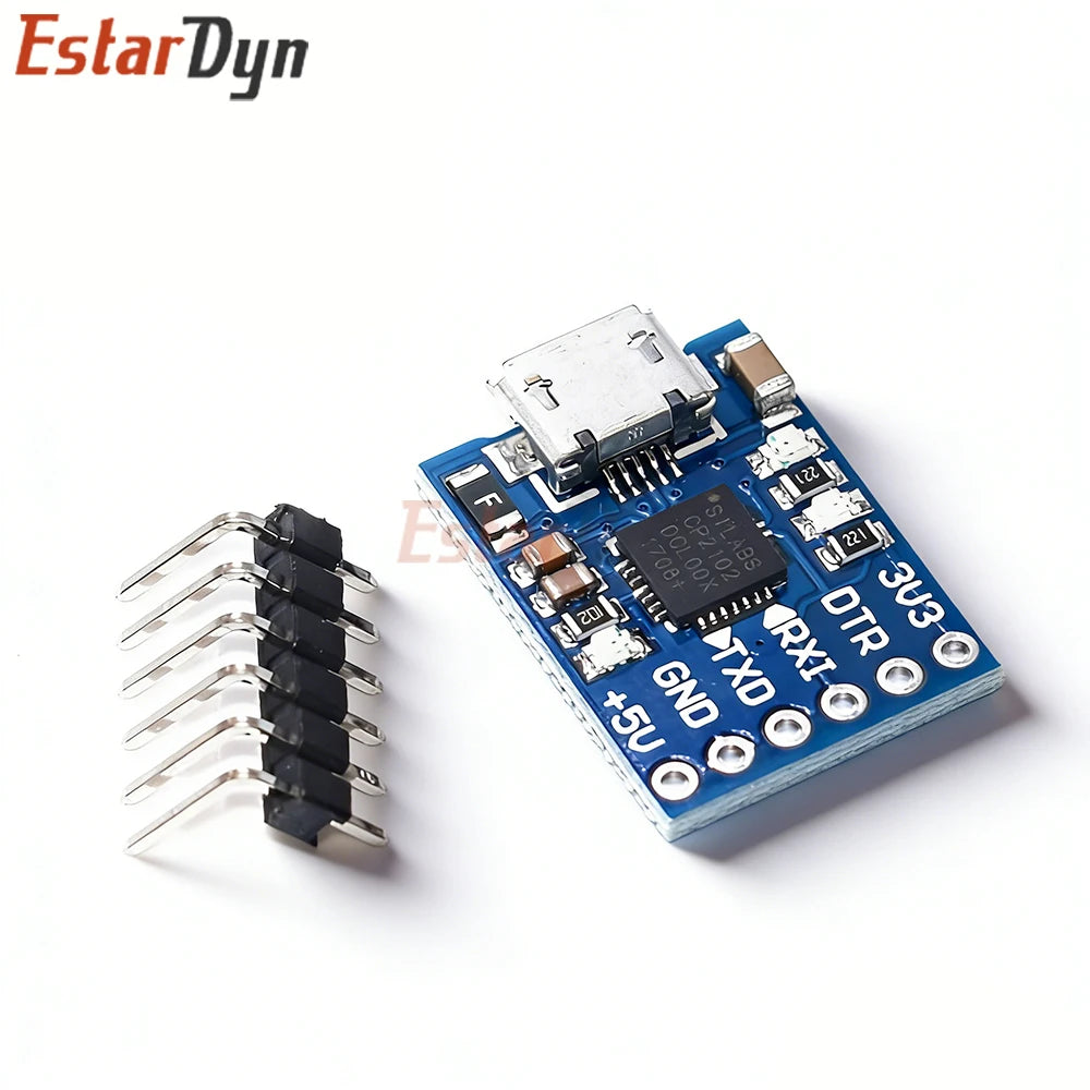 Original CP2102 USB to TTL 5V 3.3V 5PIN Adapter Module for STC ESP8266 ESP32 Serial Communication and Programming