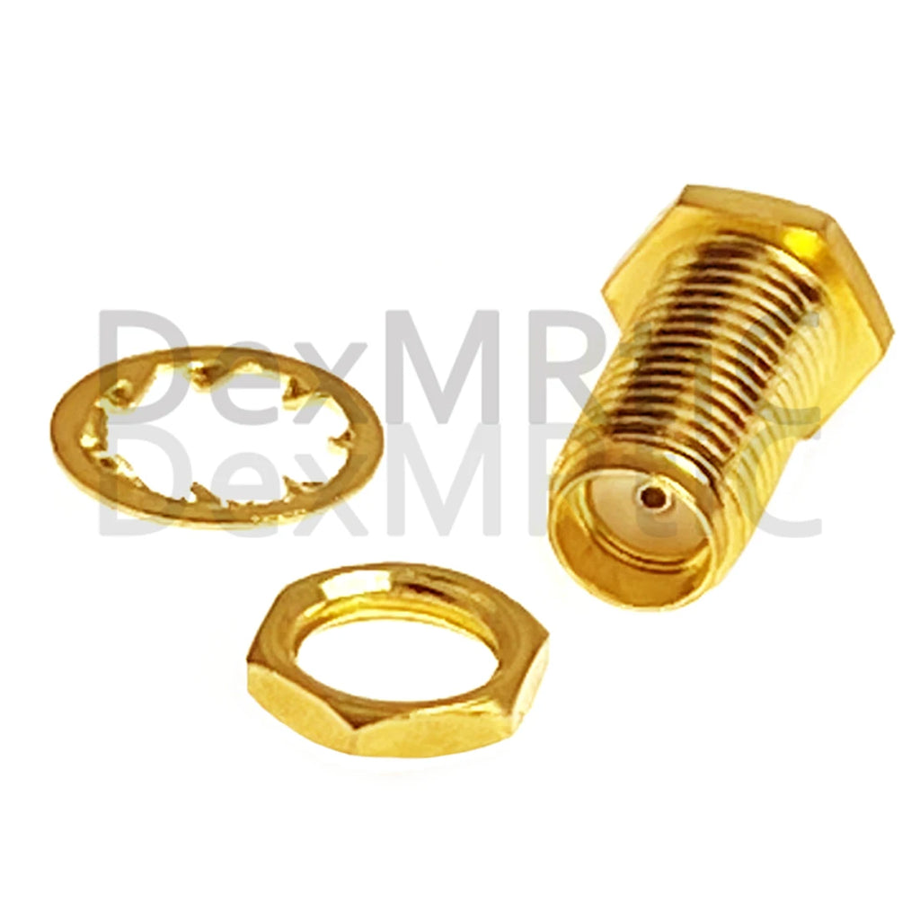 1pc SMA Female Jack Insulator Long 2mm RF Coax Adapter Convertor Straight Goldplated NEW Wholesale