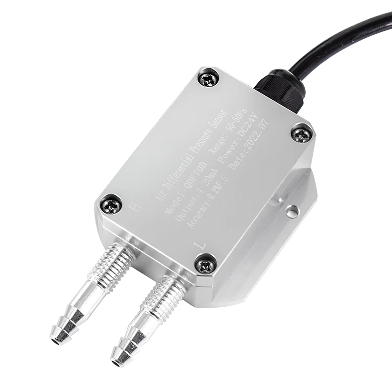 Differential Pressure Transmitter 4-20MA 0-10V 0-5V RS485 Differential Pressure Sensor 0-50pa 0-100pa Wind Air Pressure Sensor