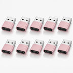 NNBILI 10Pack USB to USB C Adapter USBC Female to USB Male Super Fast Charging and OTG Converter For iPhone Xiaomi Huawei Laptop