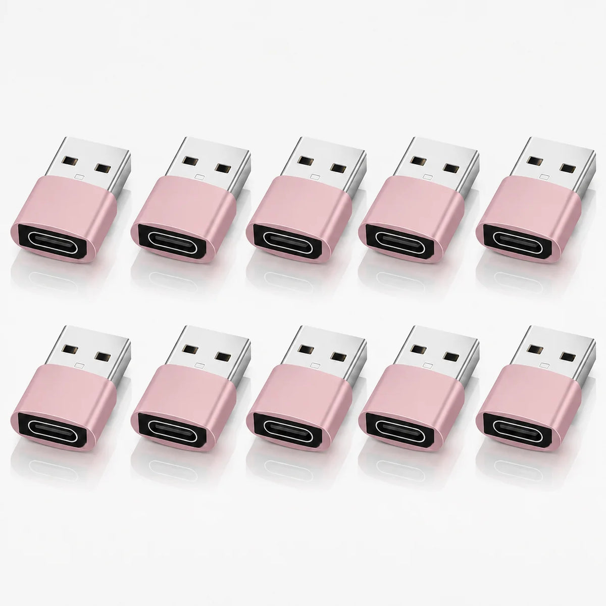 NNBILI 10Pack USB to USB C Adapter USBC Female to USB Male Super Fast Charging and OTG Converter For iPhone Xiaomi Huawei Laptop