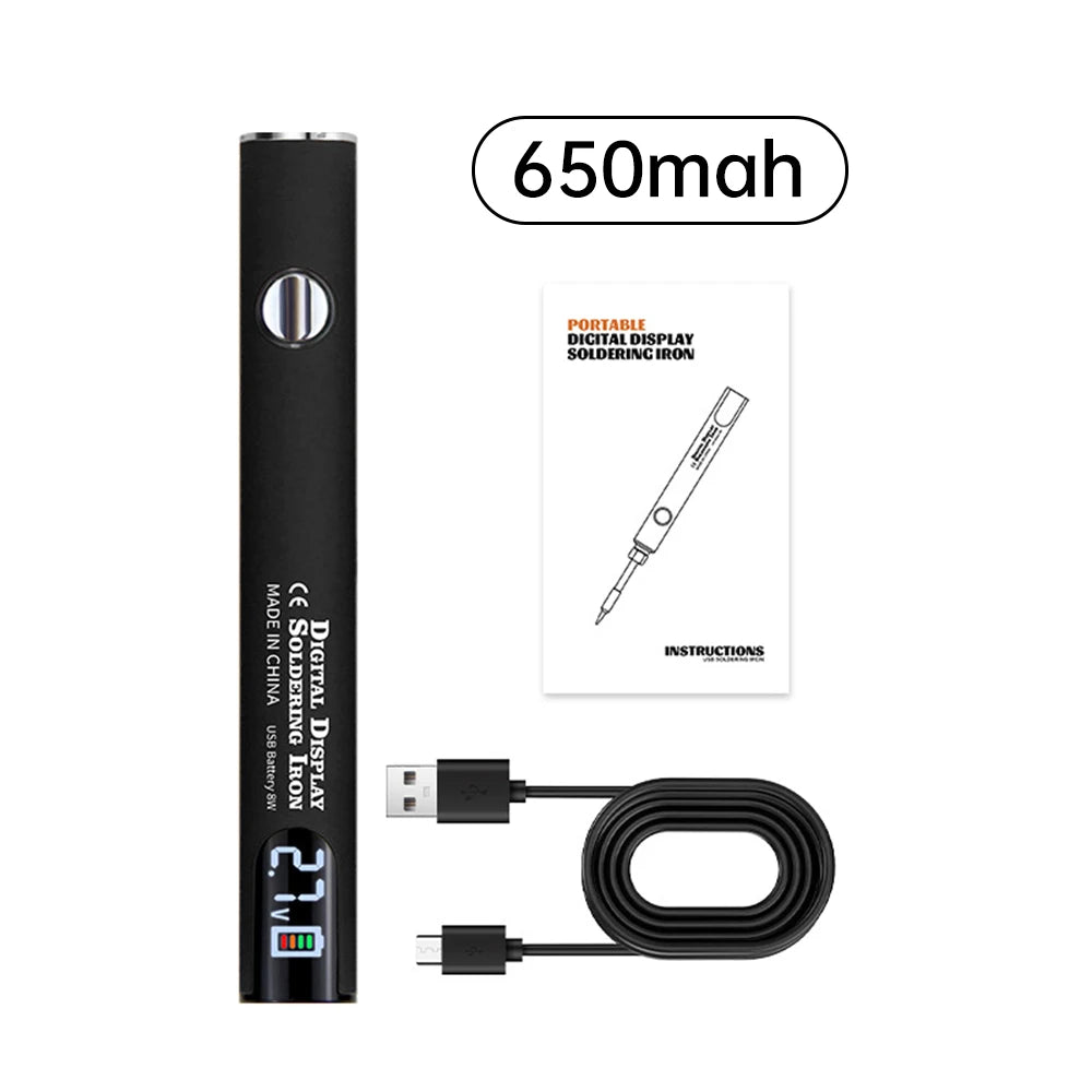 510 Mini Soldering Iron Pen Kit with Adjustable Voltage Smart USB Charger for Electronics Repair DIY Projects Smart Power Tool