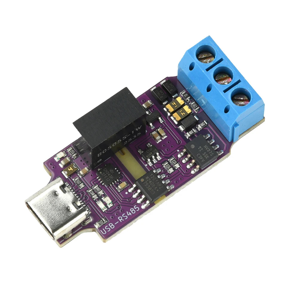 USB to RS485 Isolated Serial Port Module Fully Isolated Power Communication High Speed 2Mbps Transmission Type C Interface