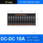 ENMG DC Inline 2 4 6 8 10 12 16-Way Solid State Relay Module RT-SSK Non-contact DC PLC AC Amplifier Board 5-24V Fuse Protections