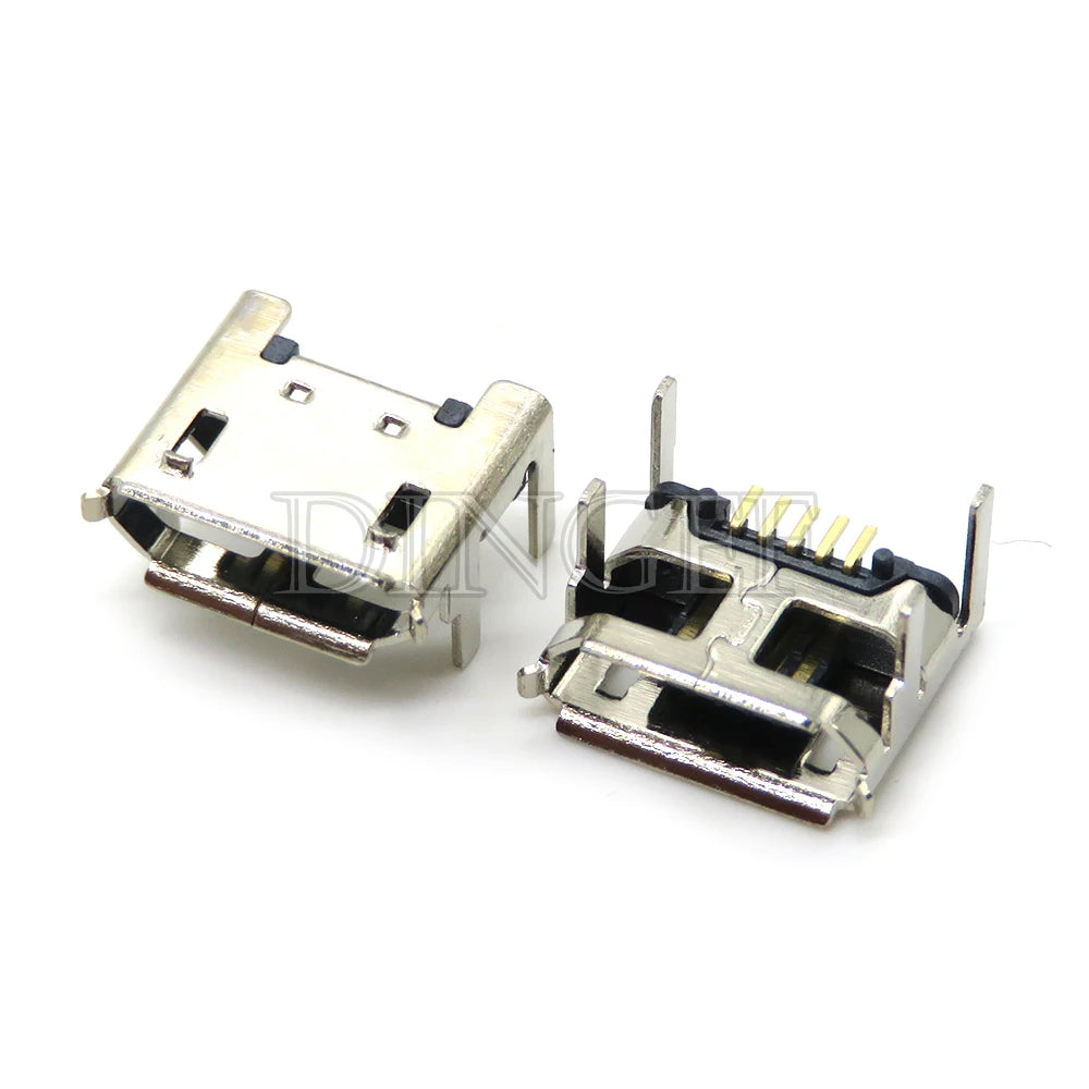 20PCS 5 Pin 10 Pin SMT Socket Connector Micro USB Type B Female Placement 12 Models SMD DIP Socket Connector