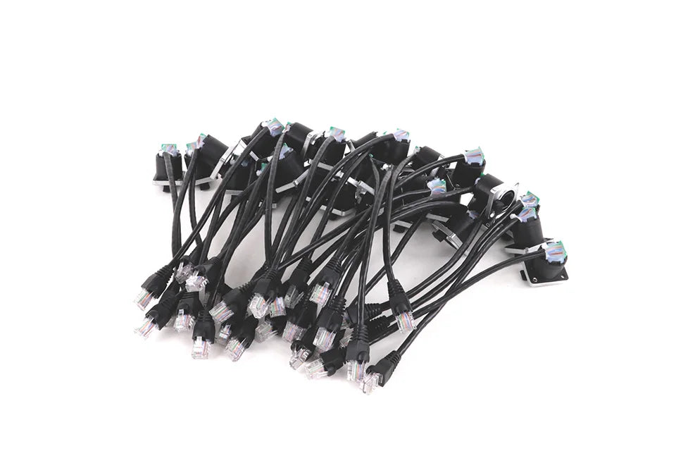 1PC RJ45 8p8c Waterproof Connector, RJ45 male to female, 15cm cable,Panel Mount type,zinc alloy body+PA6 plastic+copper contact