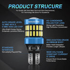 2Pcs 1400LM Super Bright T15 W16W LED No Error 4014 SMD 921 912 LED Lamp for Car Back up Reverse Lights CANBUS 6500K White