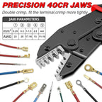 HS-2560 Crimping Pliers for XH2.54/SM2.54/Dupont/3.96/2.8/4.8/6.3/OT Terminals 0.25-6mm² 23-10AWG Connector Hand Crimper Tool