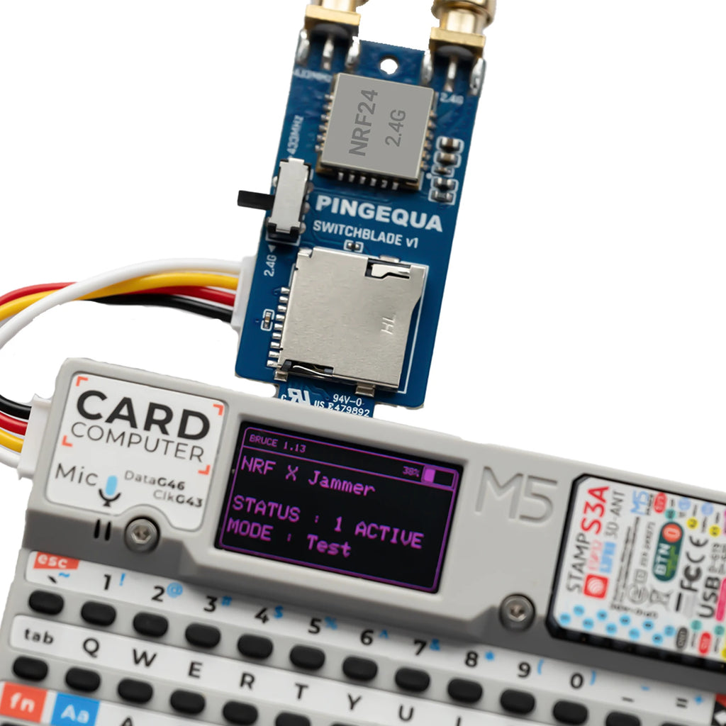 M5Stack Cardputer RF 3-in-1 Board NRF24L01+ PA/LNA & CC1101 Sub-GHz Module with MicroSD Slot, Plug & Play, Grove Cable
