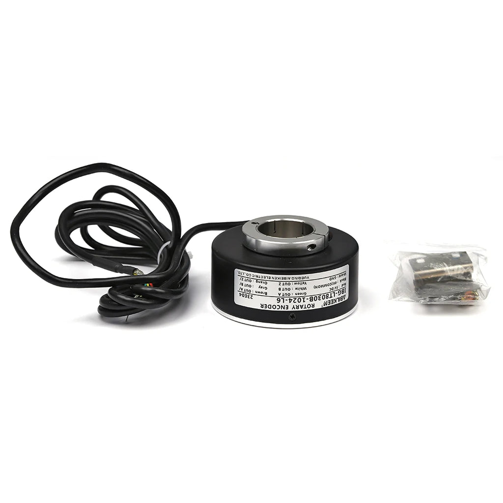 ABILKEEN Dia 80mm Photoelectricity Type Rotary Encoder with 20/22/25/28/30MM Through-Hole Shaft Rotary Encoder 10~2500 PPR