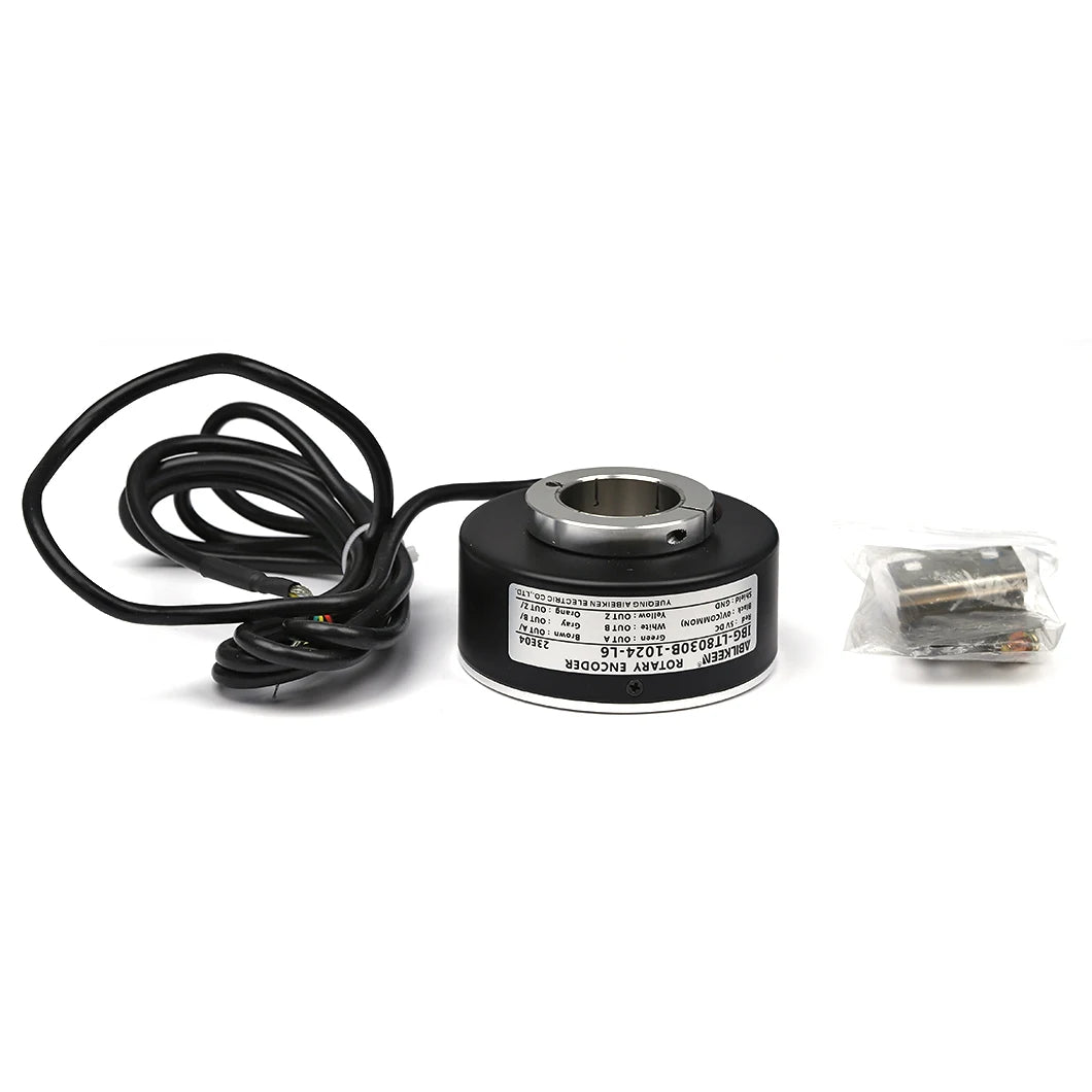 ABILKEEN Dia 80mm Photoelectricity Type Rotary Encoder with 20/22/25/28/30MM Through-Hole Shaft Rotary Encoder 10~2500 PPR