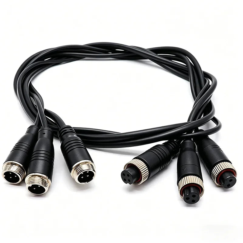 GX12 2/3/4/5/6/7 Pin Male to Female Extension Line 2Pin Aviation Plug Connection WirePlug Sensing Connector Cable 0.2-3 Meter