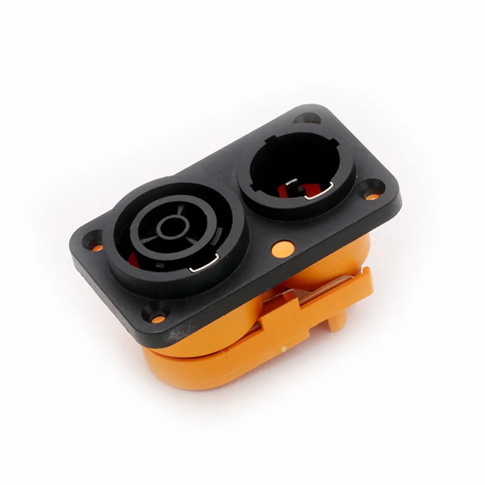 1PC PowerCon Waterproof Socket LED Screen Audio Connector Input Output 250V 16A Siamese Socket