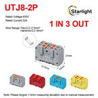 Distribution block PTFIX2.5mm² Wire Electrical Cable Connectors Plug-in Terminal Block  Splitter DIN-Rail Mounting Junction Box