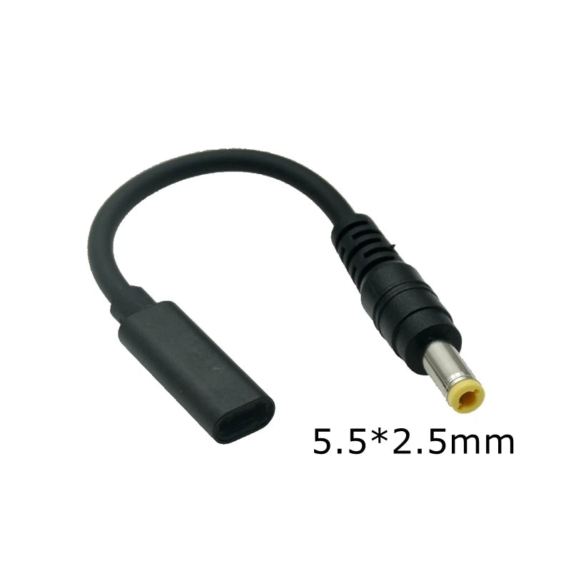 USB Type C USB C Laptop Charger Power Adapter Converter Female To 5.5*2.5 4.5*3.0 4.0*1.7mm 7.9 Dc PD Fast Charging Plug Jack