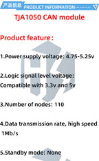 TJA1050 CAN Module CAN Bus Module CAN Bus Transceiver STM32 Code for Arduino DIY Kit