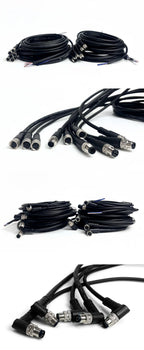 2Meters Waterproof M8 Sensor Connector, Male & Female 3/4/5/6/8 Pin, Integrated Injection Molding Industrial Cable Plug