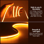 1M 5M 8M 10M 24V COB Led Strip Light Warm White Red Green Ice Blue Pink Golden Yellow Led Tape Adhesive Decor Lighting For Room
