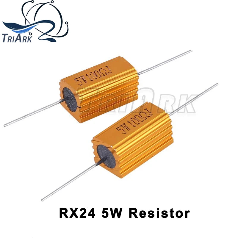 RX24 5W 10W 25W 0.01 ~ 30K Aluminum Power Metal Shell Case Wirewound Resistor 1 2 3 5 6 8 10 20 100 150 1K 10K 20K 30K 100K ohm