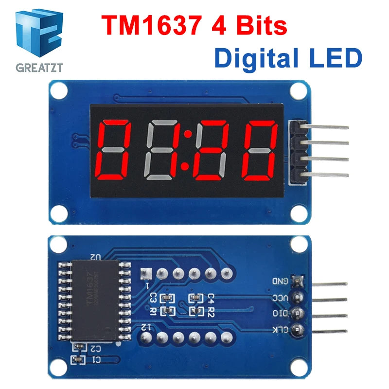 TM1637 LED Display Module For Arduino 7 Segment 4 Bits 0.36Inch Clock RED Anode Digital Tube Four Serial Driver Board Pack