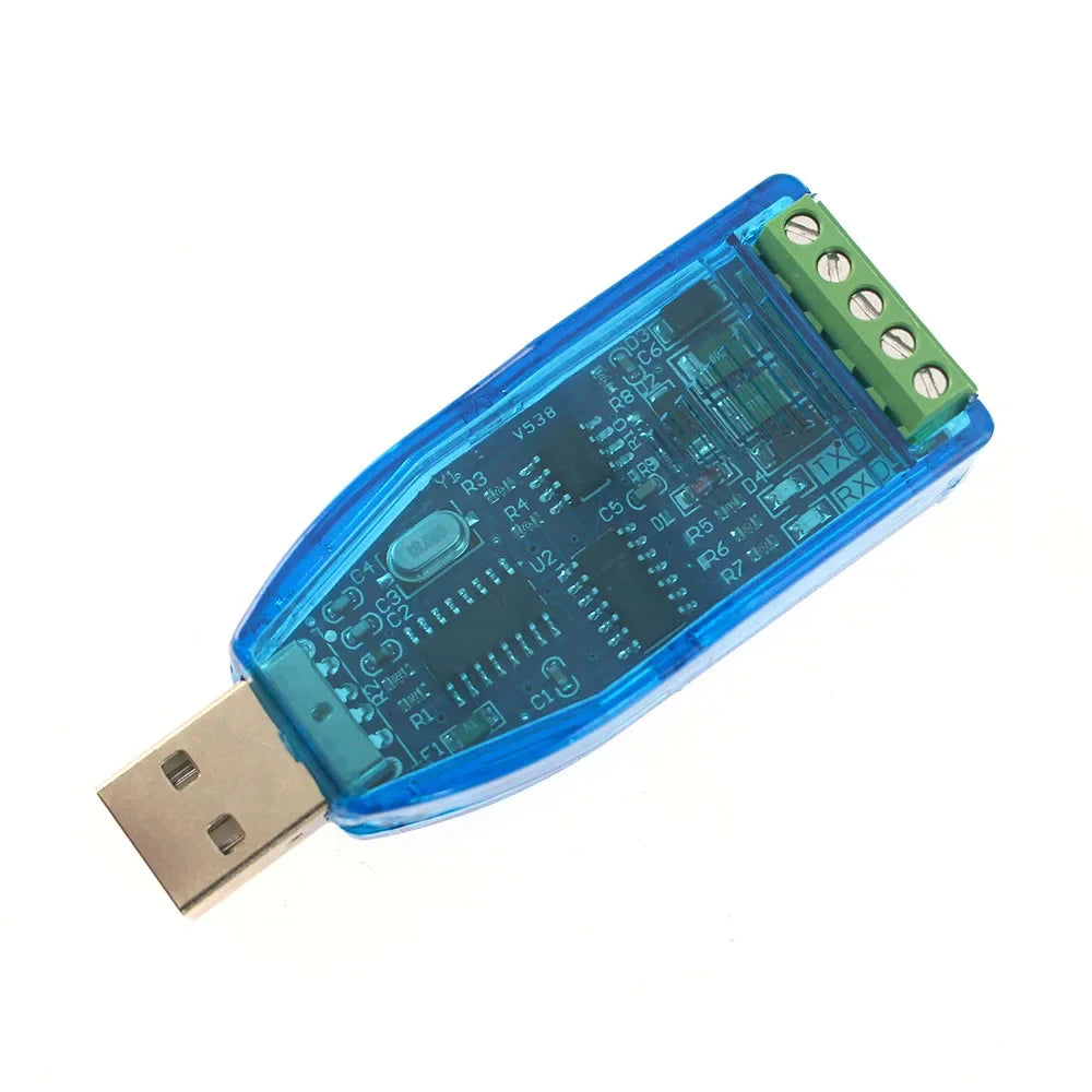 Industrial USB To  RS232 RS485 Converter Module with TVS Protection Bidirectional Half-Duplex Modbus RTU for PLC/SCADA Systems