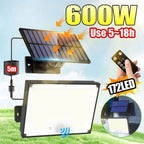 600W 344LED Outdoor Solar Led Lights 3 Modes Motion Sensor Solar Flood Lights Waterproof Security Lights Exterior Solar Lamp