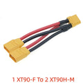 1PCS XT90 Plug Parallel Wire RC Model Plant Protection Remote Control Car Battery ESC Balance Charge Connector 10/12AWG Wire