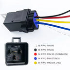1PCS DC 12 24V 40A 4 5-Pin AMP Waterproof Relay Harness Tinned Copper Wires 5-PIN SPDT For  Boat Auto Fan Car relay With Socket