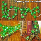 DIY Clover String Lights Green Decorative Lighting Battery Powered for Party Home Holiday Decoration