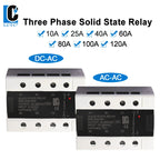 LCTC 3-Phase  SSR10A 25A 40A 60A 80A 100A 120A DC to AC AC to AC DC to DC Solid State Relay Zero-crossing Relay 3-32VDC