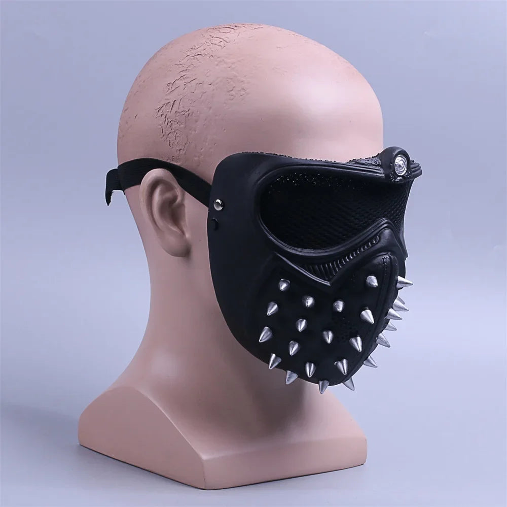 Game Watch Dog Masks Wrench Marcus LED Light Mask Eyes Changeable Cosplay Mask for Man Adult Halloween Party Carnival Masquerade
