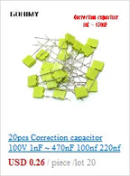 600pcs/set 30 Kinds 1/4W Resistance Metal Film Resistor Pack Assorted Kit 1% 1K 10K 10K 100K 220ohm 1M Resistors 300pcs/set