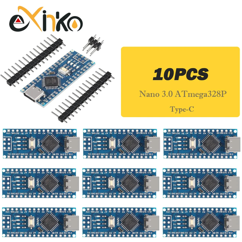 Nano 3.0  ATMEGA328P With the bootloader compatible controller CH340 USB driver Mini / Type-C / Micro 16Mhz for Arduino