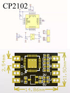 CP2102/CH340 Module USB to TTL Serial Port UART Module Brush Machine Download Bonding Wire Patch Type Sink Gold Plate