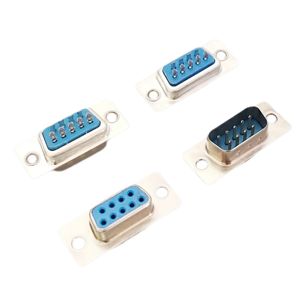5/10PCS RS232 DB9 Connector PCB Mount Serial 9 Pin 2 Rows Solder Type Plug D-SUB Male Female Plug Socket Connector
