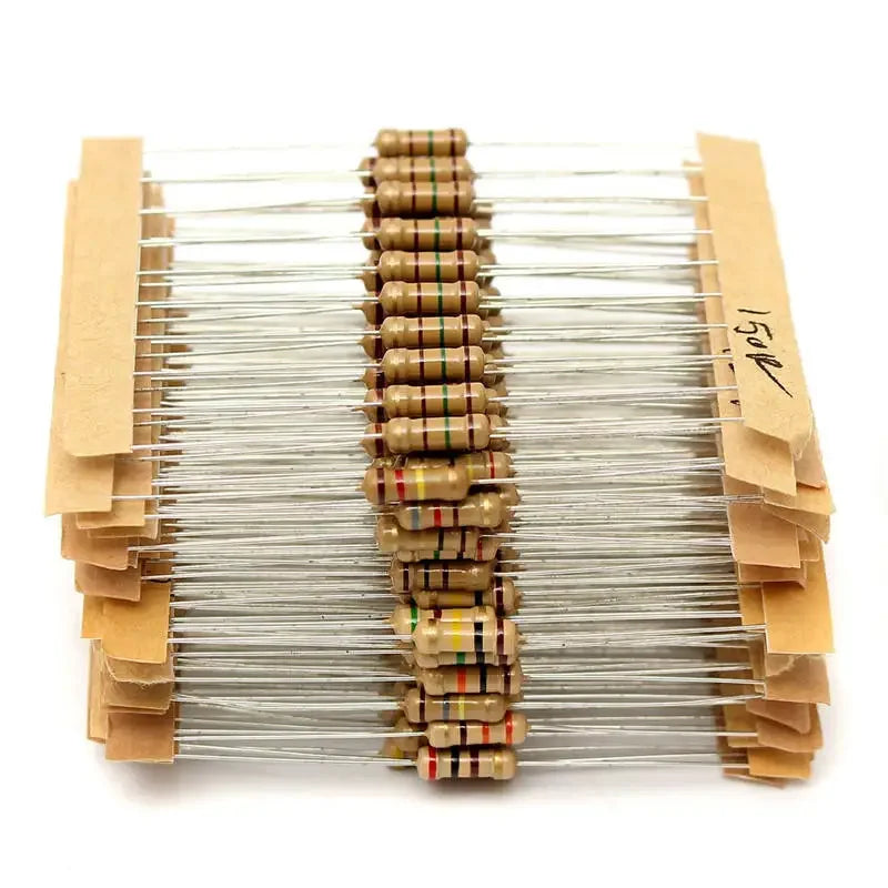300PCS 1Ohm-3M 0.5W Resistor Assortment Kit Set Carbon Film Metal Resistors DIY Resistance Assorted Kit 470R 560R 2.7K 10K