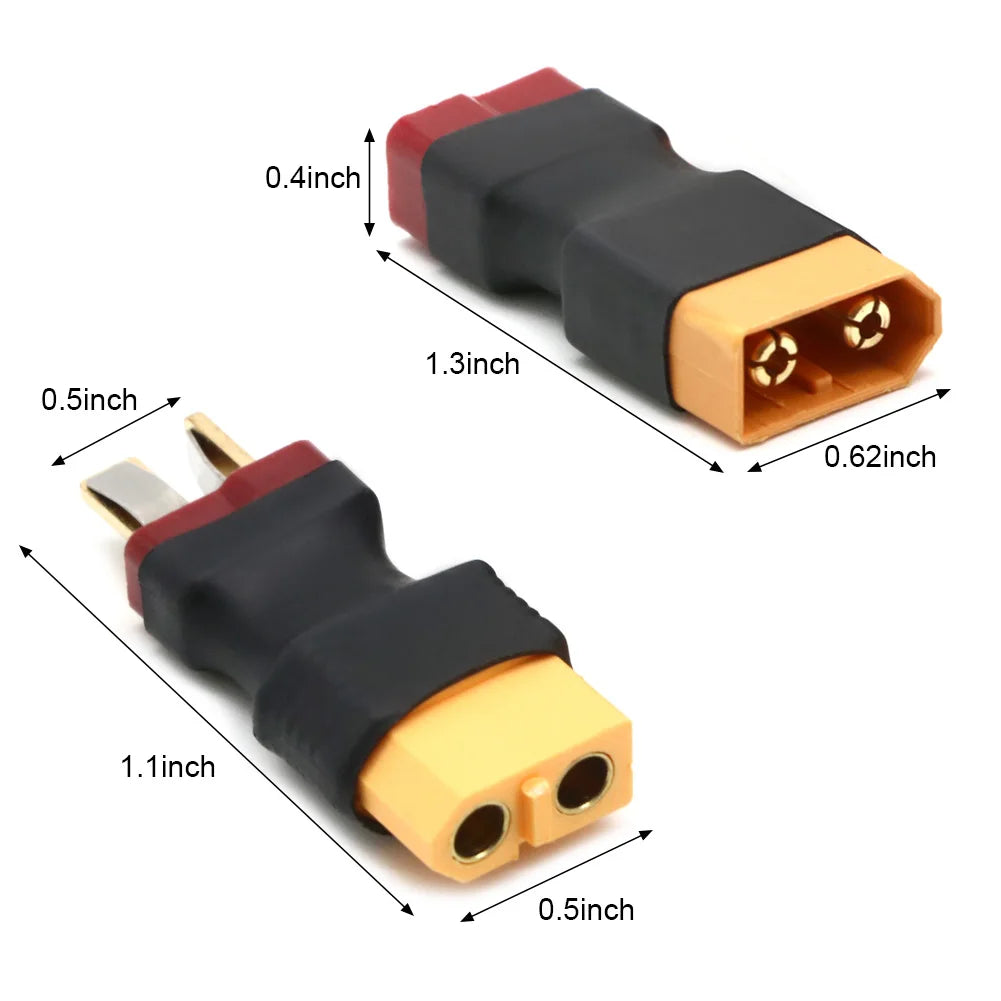1pcs XT60 Male Plug to T Male / T Female Plug to XT60 Female Adapter For RC Helicopter Quadcopter LiPo Battery Plug Connector Pa