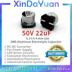 50pcs 50V 22uF 6.3×5.4mm SMD Aluminum Electrolytic Capacitor Low ESR