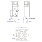LASER TREE 10W 5W 4W Laser Module, 450nm TTL Blue Light Laser Head for Laser Engraving Wood DIY Creation Tool