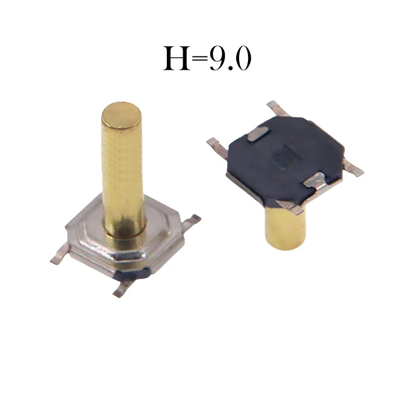 Metal Tactical Push Button Switch,Tact Switch,5.2x5.2x1.5mm to 9mm 4PIN SMT,Key Switch Speaker Audio button,PER 50PCS