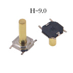 Metal Tactical Push Button Switch,Tact Switch,5.2x5.2x1.5mm to 9mm 4PIN SMT,Key Switch Speaker Audio button,PER 50PCS