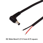 DC Power Plug 5.5 X 2.1 2.5mm 5.5 * 2.1mm Male Female CCTV Adapter Connector Cable Extension Cords 12V Surveillance Camera