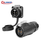 CNLINKO M20 PBT IP68 Waterproof Connector Upgraded LP20 2 3 Pin Circular Plug Socket Industrial Electrical Power Cable Connector